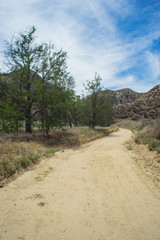Long Dirt Road through California