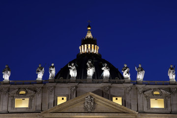 Fototapeta na wymiar St. Peter's Basilica at the Vatican in Rome