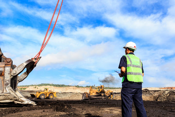 Worker in Pit