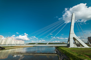 Fototapeta na wymiar beautiful bridge pipes in St. Petersburg, Russia.