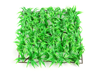 artificial turf on a white background