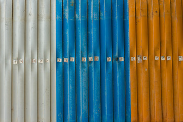 old colorful dirty roof zinc