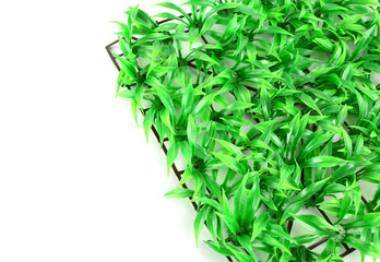 artificial turf on a white background