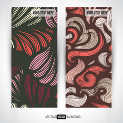 Abstract vector decorative vertical banners set. Series of image
