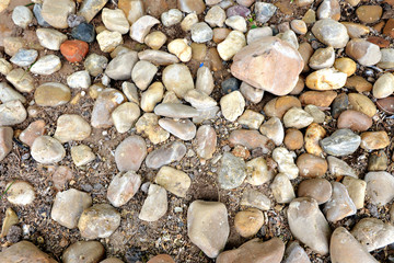 Sea stones background.