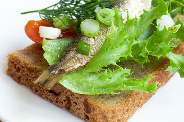 sprats on the bread