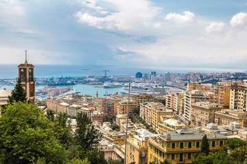 Fototapeta premium Port of Genoa in Italy
