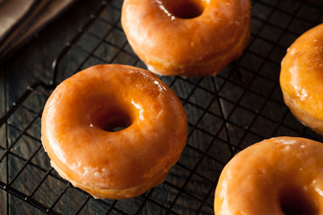 Homemade Round Glazed Donuts