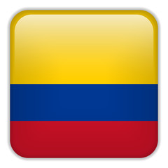 Colombia Flag Smartphone Application Square Buttons