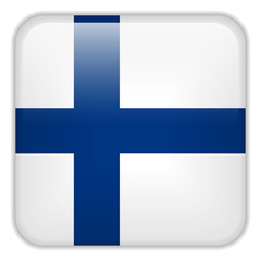 Obraz premium Finland Flag Smartphone Application Square Buttons
