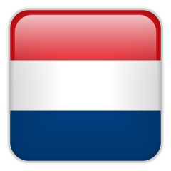 Netherlands Flag Smartphone Application Square Buttons