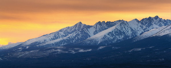 High Tatra Mountains panorama