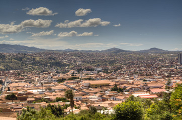 Fototapeta na wymiar View over the city of Sucre, Bolivia 