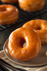 Homemade Round Glazed Donuts