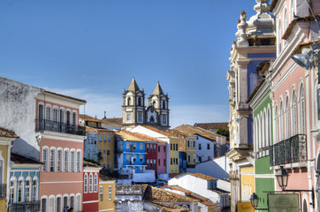 Fototapeta na wymiar The historic centre of Salvador called the Pelourinho in Brazil 