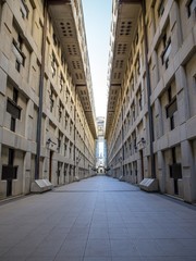 Interior of Christopher Columbus lighthouse in Santo Domingo