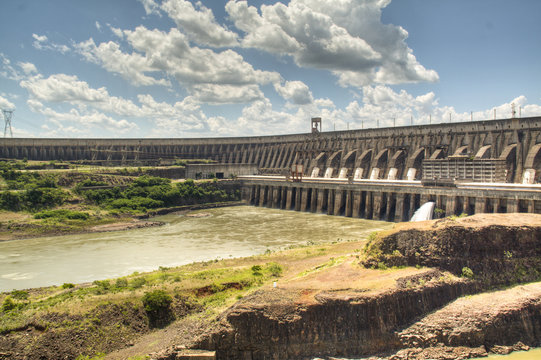 The large dam of Itaipu in Brazil
