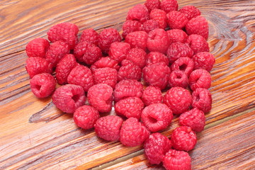 raspberries in a heart