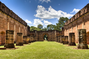 Old Jesuit ruins in Encarnacion, Paraguay
 - obrazy, fototapety, plakaty