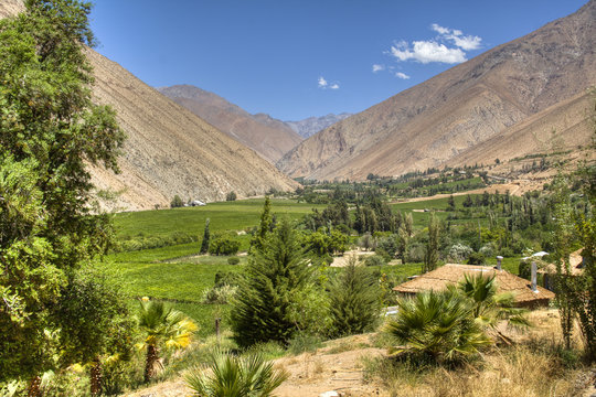 View Over The Elqui Valley In Chile
