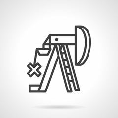 Petroleum extraction line vector icon