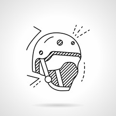 Skaters helmet line vector icon