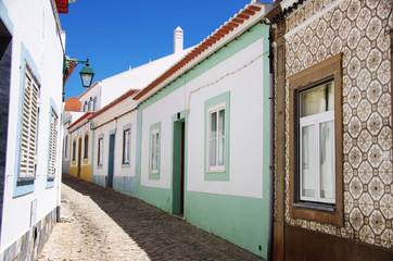 Fototapeta na wymiar street in an old fishing village, Algarve, Portugal