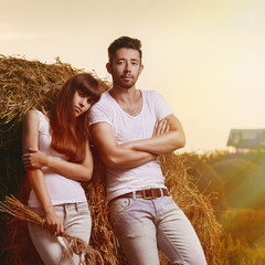 Countryside couple portrait