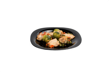 black plate