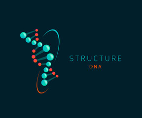 dna abstract icon, logo design template