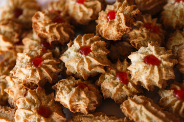 A bounch of sweeties with candy cherry