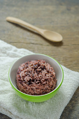 Cooked rice of Riceberry