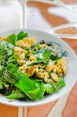 stir fried Melinjo  with egg