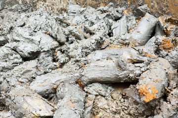 Black color clay from dry process bored pile