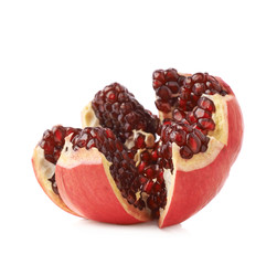 Split open pomegranate fruit