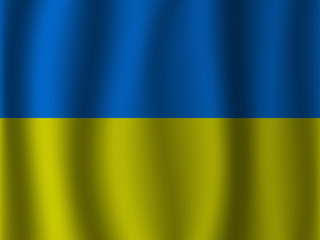 Ukraine waving flag