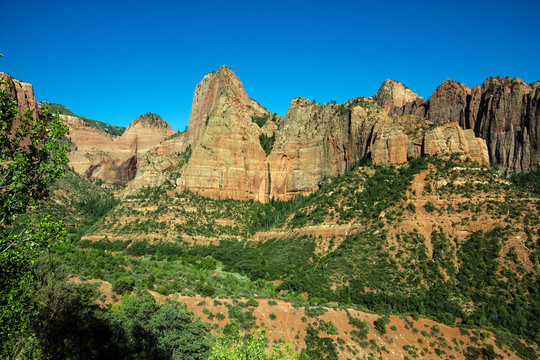 Zion National Park, grand view of Kolob Canyons section