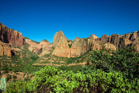 Zion National Park, wide view of Kolob Canyons section