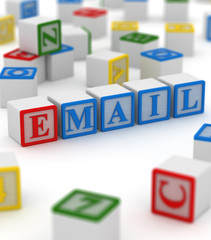 Colorful block - e-mail