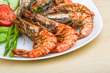 Grilled prawns