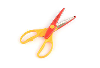 Used serrated color scissors