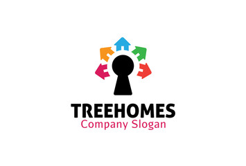  Tree Homes Logo template