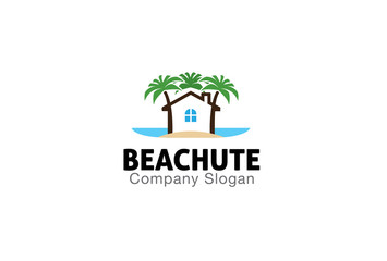 Beach Hut Logo template