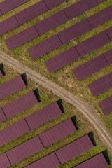 Aerial view of solar power plant