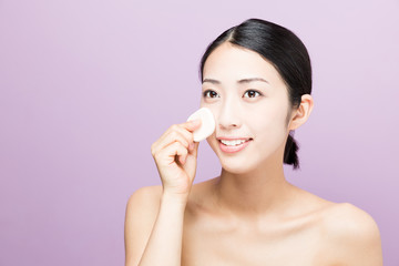 attarctive asian woman skincare image