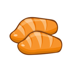 Bread cute isolated