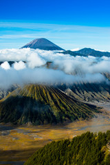Mount Bromo wiht fog and cloudy on crater