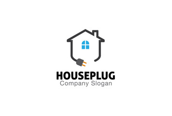 House plug Logo template