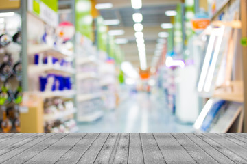 Blurred image of shopping mall and bokeh background