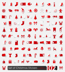 Set of Christmas stickers